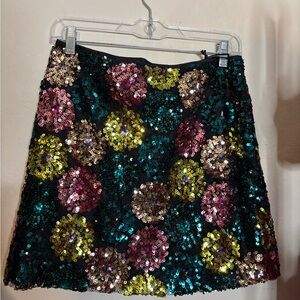 Sequin Floral Women's Skirt